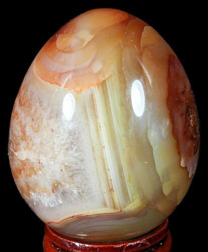 Colorful Carnelian Agate Egg #55539